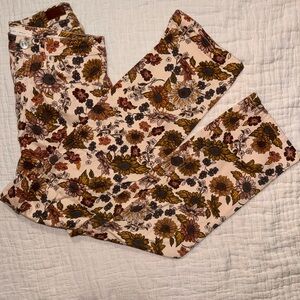 Cleo + Wolf Floral Print High-Rise Bootcut Jeans